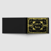 Art deco grote gatsby brullende 20's echte folie gastenboek (Volledig)