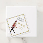 Art Deco Grote Gatsby Dank U Zwart Goud Flapper Bedankjes Labels (In situ)