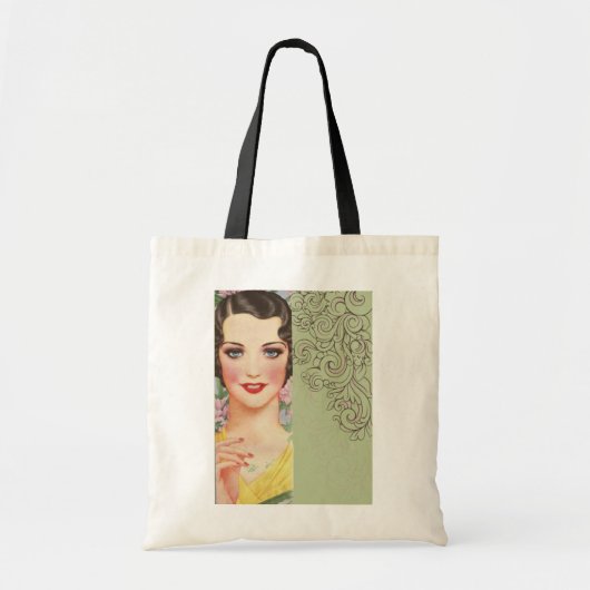 Art deco grote gatsby Parijse fashionista Tote Bag (Voorkant)