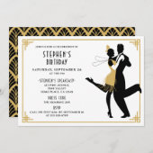 Art Deco/Grote Gatsby/Roaring 1920s Verjaardagsfee Kaart (Voorkant / Achterkant)