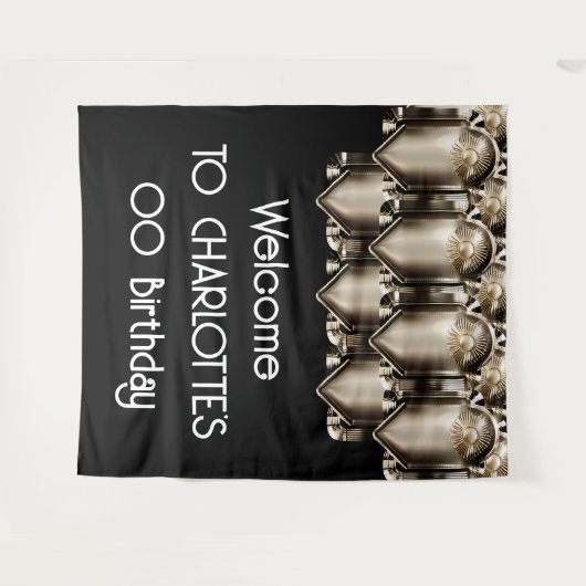 Art deco grote gatsby stijl achtergrond muur hange wandkleed (Voorkant (horizontaal))