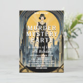 art deco grote Gatsby whodunit moord mysterie Kaart (Staand voorkant)