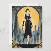 art deco grote Gatsby whodunit moord mysterie Kaart (Achterkant)