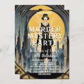 art deco grote Gatsby whodunit moord mysterie Kaart (Voorkant / Achterkant)