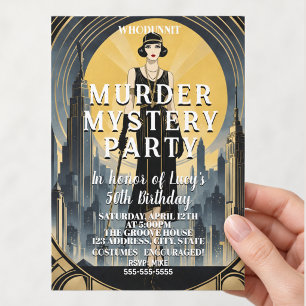 art deco grote Gatsby whodunit moordmysterie Kaart