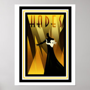 Art Deco Hades Poster 12 x 16