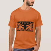 Art Deco Halloween Bat T-shirt (Voorkant)
