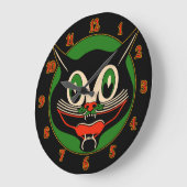  Art Deco Halloween Cat Grote Klok (Hoek)