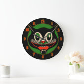  Art Deco Halloween Cat Grote Klok (Huis)