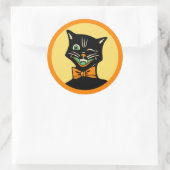  Art Deco Halloween Cat Sticker (Tas)