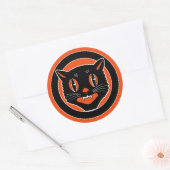 Art Deco Halloween Cat Sticker (Envelop)