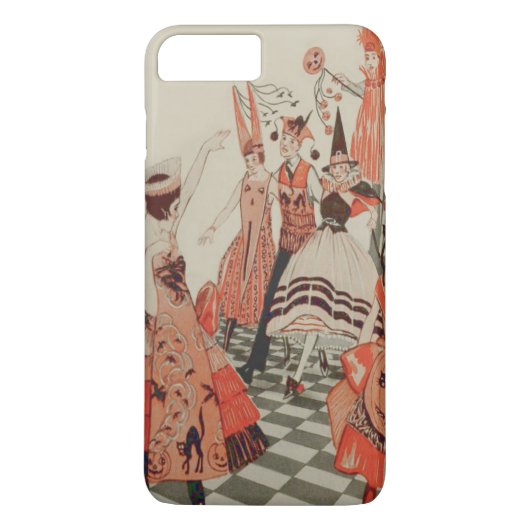 Art Deco Halloween Feest Zwarte Kat Pompoen Case-Mate iPhone Case (Achterkant)