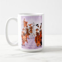 Art Deco Halloween-illustratie – Vintage jaren 20