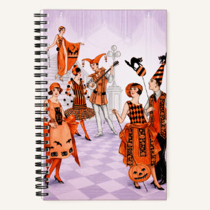 Art Deco Halloween-illustratie – Vintage jaren 20 Notitieboek