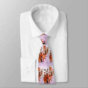 Art Deco Halloween-illustratie – Vintage jaren 20 Stropdas