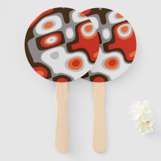 Art Deco Handwaaier (Voorkant en achterkant)