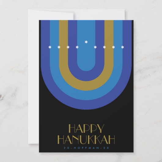 ART DECO HANUKKAH VAKANTIE KAART (Voorkant)