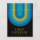 ART DECO HANUKKAH VAKANTIE KAART (Voorkant)