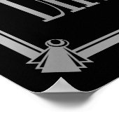 Art Deco Happy Birthday GATSBY print zilver (Hoek)