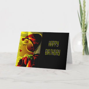 Art Deco Happy Birthday Kaart