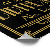 ART Deco Happy Birthday Print Roaring 20-partij (Hoek)