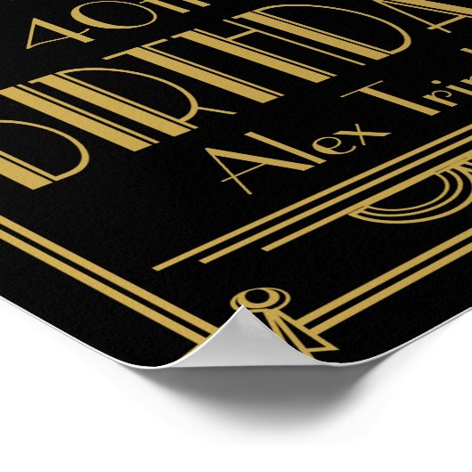 ART Deco Happy Birthday Print Roaring 20-partij (Hoek)