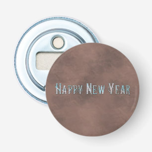 Art Deco Happy Nieuwjaar Button Flesopener