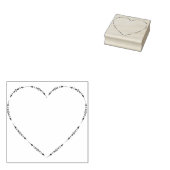 Art deco hart illustratie art stempel (Gestempeld)