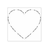 Art deco hart illustratie art stempel (Afrduk)