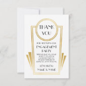 Art Deco Hartelijk dank 20s Verloving huwelijkskaa Kaart (Voorkant)