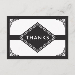 Art Deco Hartelijk dank Bedankkaart