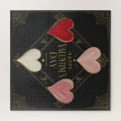Art Deco Hartstochten Legpuzzel (Horizontaal)