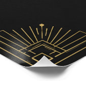 Art Deco Hartstochten Perfect Poster (Hoek)