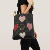 Art Deco Hartstochten Tote Bag (Dichtbij)