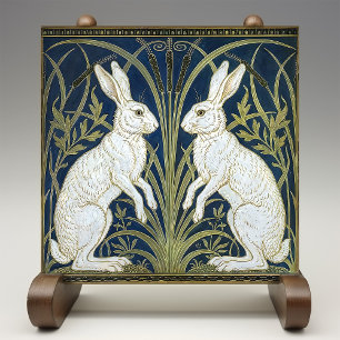 Art Deco Hazen Wanddecoratie Art Nouveau Konijn Tegeltje