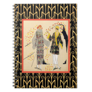 Art Deco Herfst Fashionistas Notitieboek