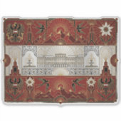 Art Deco Heritage Flag | Austria | Vintage Decal Sticker (Voorkant)