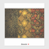 Art Deco Heritage Flag | Belgium | Classic Decal Sticker (Vel)