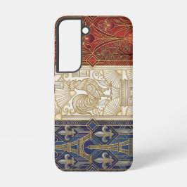 Art Deco Heritage Flag | France | Classic 1920s Samsung Galaxy Hoesje