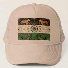 Art Deco Heritage Flag | India | Classic 1920s Trucker Pet