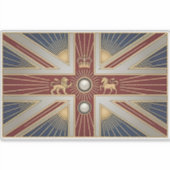 Art Deco Heritage Flag | United Kingdom Decal Sticker (Voorkant)