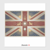 Art Deco Heritage Flag | United Kingdom Decal Sticker (Vel)