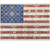 Art Deco Heritage Flag | United States Decal Sticker (Voorkant)