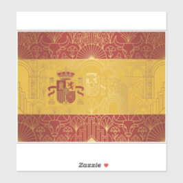 Art Deco Heritage Vlag | Spanje II Classic Decal Sticker