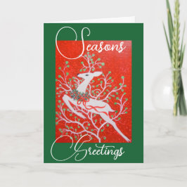 Art Deco herten Kerst Kaart