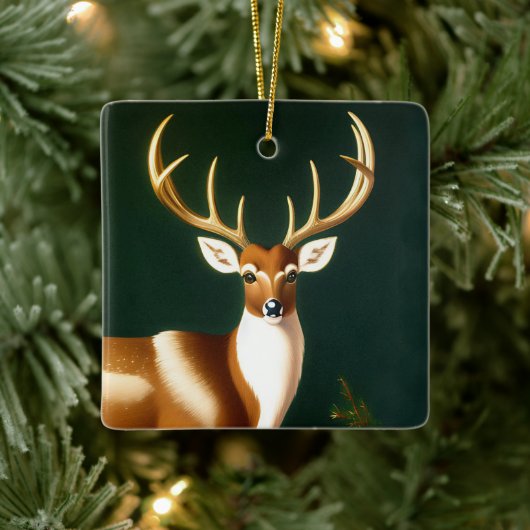 Art Deco Hertenornament Keramisch Ornament (Boom)