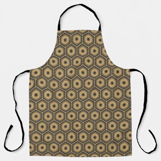 Art Deco hexagonal naadloos  behang Schort (Voorkant)
