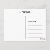 Art Deco Hier houd ik contact Bericht Briefkaart (Achterkant)