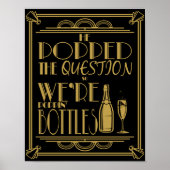 Art Deco "Hij Pop de vraag" Afdrukken Poster (Voorkant)