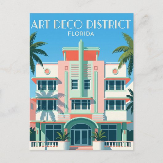 Art Deco Historisch District VS Briefkaart (Voorkant)